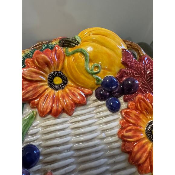 Fitz and Floyd Autumn Bounty Plate VINTAGE - Picture 5 of 6